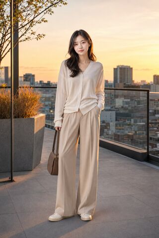 배경 — 루프탑 석양